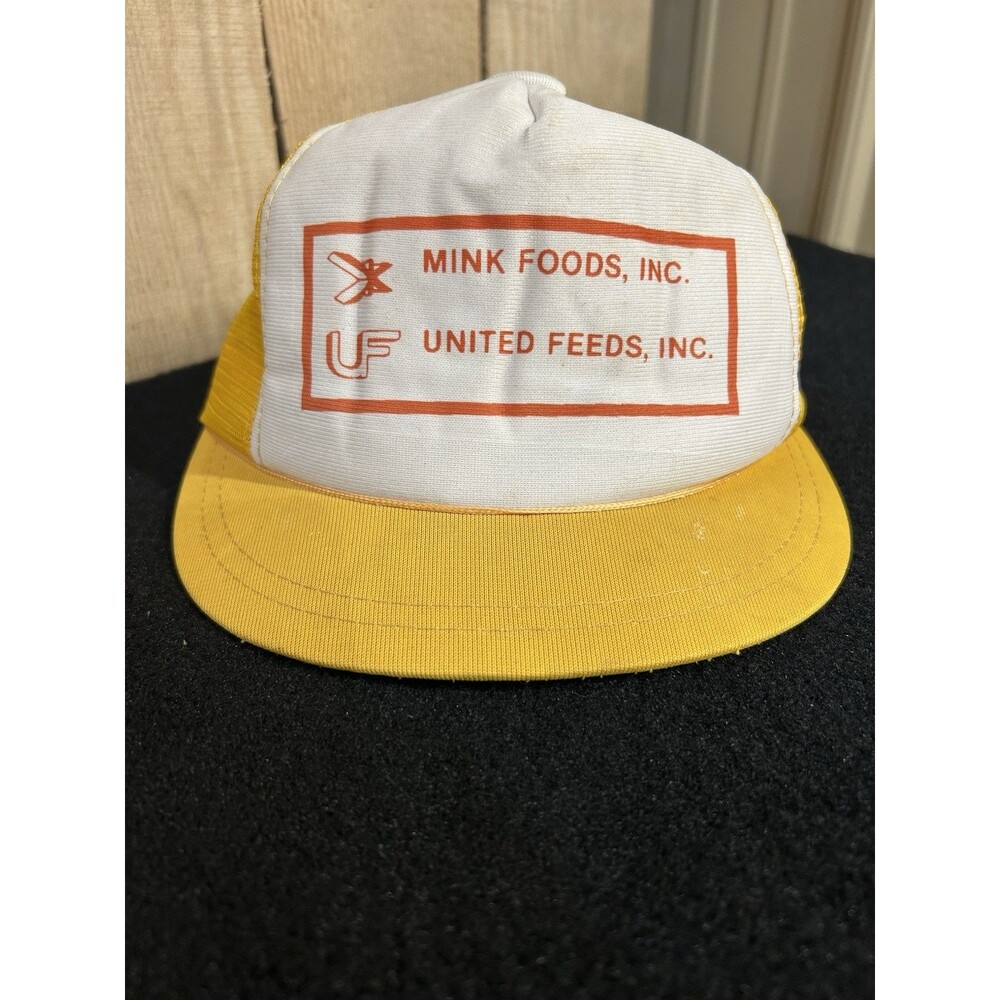 Vintage Short Bill Big Button Trucker Farm Feed Hat Mesh Snapback Adjustable
